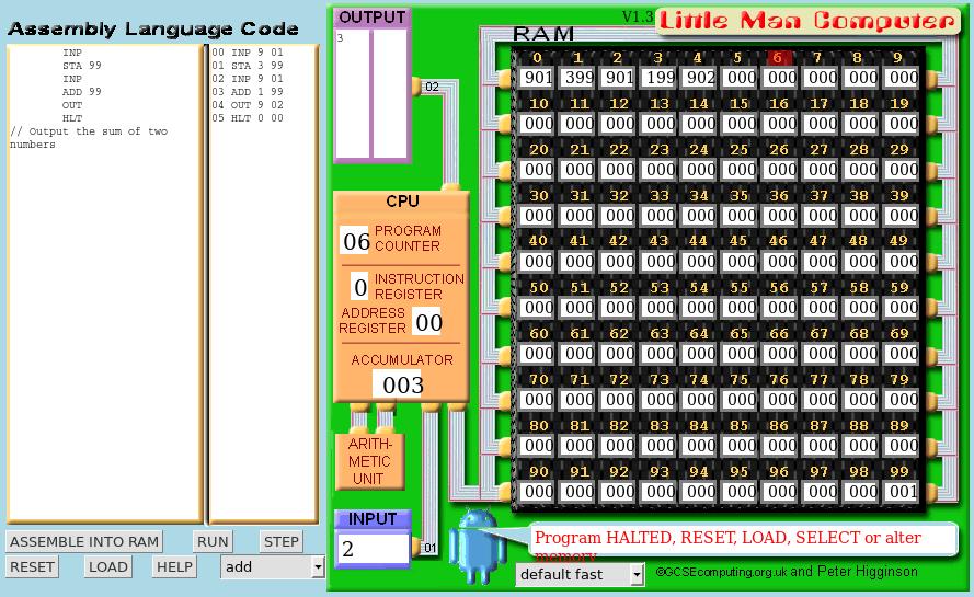 První program Příklad použití základní konceptů programování Princip výpočtu Pochopení principu výpočtu může pomoci simulátor procesoru např. Little Man Computer https://peterhigginson.co.