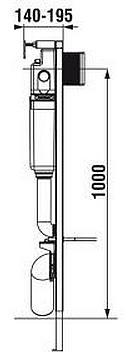 000.1 2 908 3 695 WC SYSTEM pro závěsné klozety - bytové jádro PANEL SET pro upevnění rámu 8.9565.