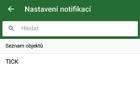 Danou notifikaci aktivujeme posunutím přepínače do požadovaného stavu. 3.1.