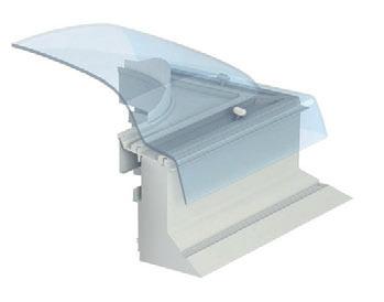Světlovody do ploché střechy TCR, TCF 1 1 2 3 Kopule: Akrylátové sklo Barevné provedení: čiré (transparentní) Rám: PVC, bílá barva NCS S 0502-Y nebo jako RAL 9010 Výška