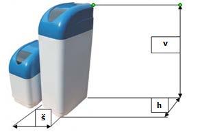 Specifikace zařízení IVAR.DEVAP-KAB: kód název zařízení Dimenze Spotřeba soli Hmotnost Rozměry připojení (kg/regen) (kg) š x h x v (v mm) IVA.705.DK IVAR.DEVAP-KAB 005 1" 0,75 16 230x430x330 IVA.710.