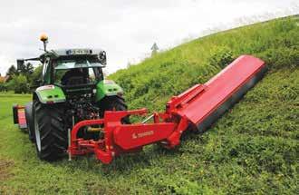 21 Robustní, avšak kratší paralelogram bočního posuvu umožňuje díky těžišti blíže traktoru práci s lehčími traktory.