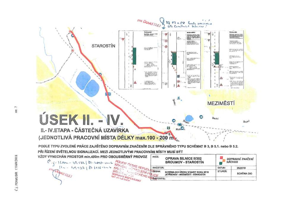 \ INVESTOR: r*x. 1 =?.- A- n;.-- MEZIMĚSTÍ K OD. - w S*oln/ II.- IV.ETAPA CASTECNA UZAVÍRKA (JEDNOTLIVÁ PRACOVNÍ MÍSTA DÉLKY max.100-200,ww//iw.