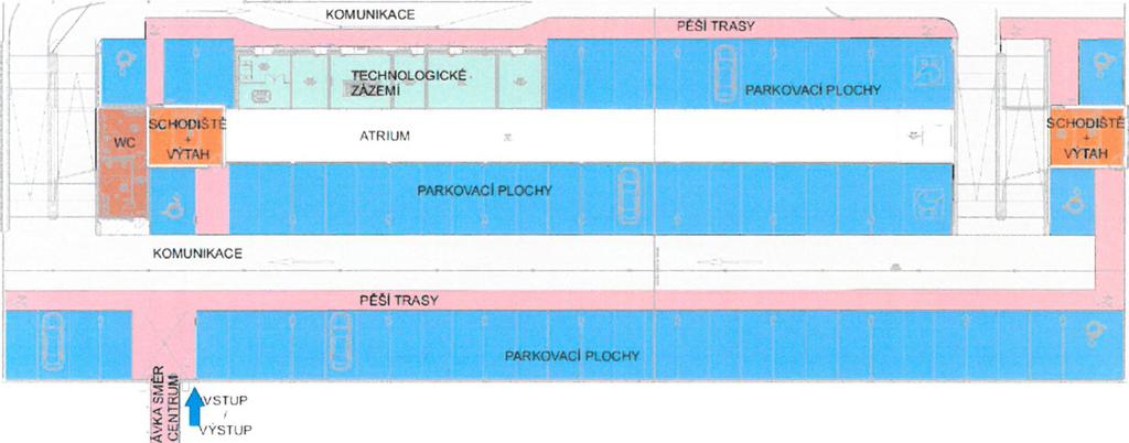 ZÁZEMÍ OBJEKTU KOMERČNÍ PROSTORY VSTUI ICHOOlSTÉ ZÁZEMÍ PROVOZU HROMADNÝCH