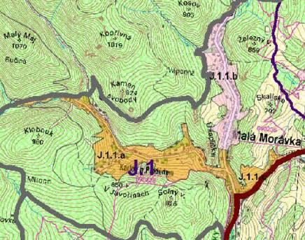 Části J.1.1.a a J.1.1.c jsou zařazeny do III. kategorie lokalit se zástavbou. Část J.1.1.b je řazena do přísnější kategorie lokalit se zástavbou II.