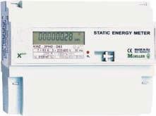 digitálním displejem Elektroměr podle ČSN EN 62053 pro podružná 3fázové provedení měření Jmenovité napětí 230/400 V Přístroj nelze cejchovat Třída přesnosti 1 Měření Jmen. / max.