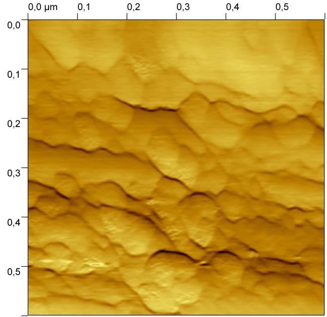 Obr. 5. Vstupní mikrostrukturní analýza po 4. průchodu klasickým nástrojem ECAP Fig. 5. Primary microstructure analysis after 4. passage through classical ECAP tool 3.