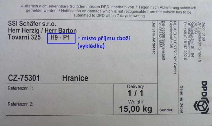 kurýrní společnost, již nevyužívá v papírové formě přepravní list resp.