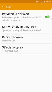 Dále zvolíte Další nastavení. 5. Vyberete možnost SMS. 6.