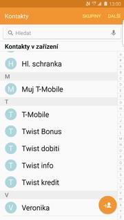 Upravení kontaktu včetně fotky 1. V menu stisknete ikonu Kontakty. 2.