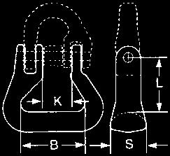 6 8 10 13 16 Průměr řetězu Nosnost 1 120 2 000 3 150 5 300 8 000 Technické parametry A B C D E F G H I 40 58 24