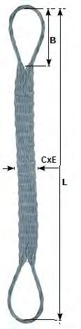 Plochá ocelová lana (zaplétaná) 8701 8701-AL Technická charakteristika