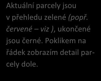 Změna platnosti/názvu parcely Dosetí nové plodiny Nechci-li vidět černé ukončené parcely, odškrtnu historii. Vstup do EPH zadání aplikace a pastvy.