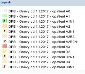 Vrstva Protierozní opatření DPB představuje grafické znázornění protierozního opatření DPB odvozeného z podkladové vrstvy Eroze-osevy.