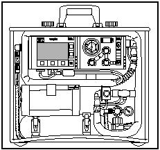 5 a inhalační polomaska LIFE-BASE II WM 9100 MEDUMAT Standard MODUL CapnoVol Nastavitelný redukční ventil se západkou Nabíjecí rozhraní pro CapnoVol T-rozbočovač s
