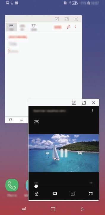 Více oken Úvod Funkce Více oken umožňuje spustit dvě aplikace zároveň v zobrazení rozdělené obrazovky.