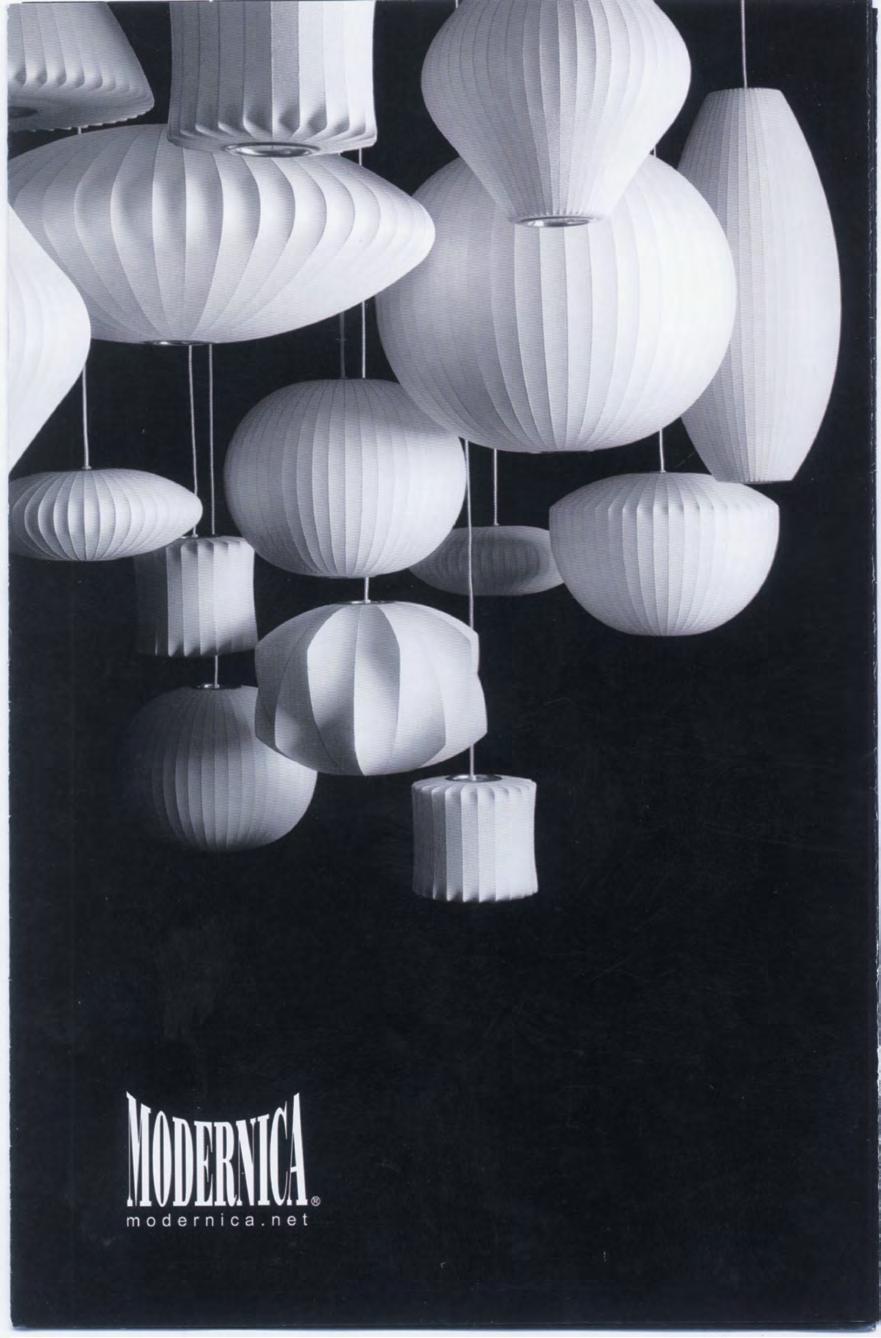 1 George Bubble Lamp závěsná svítidla Nelson Modernica je společností založenou na zásadách severoamerického modernistického hnutí.