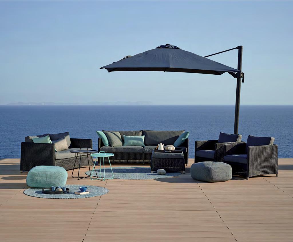 2 Hyde Parasol slunečník Cane-line Design Team Diamond sofa, křeslo, pouf Foersom &