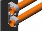 Stirrups ensure perfect fixation of pipe and prevent ejection of pipe from plastic clip. Plastic clips can be for example anchored on plastered walls, concrete panels and other cladding materials.