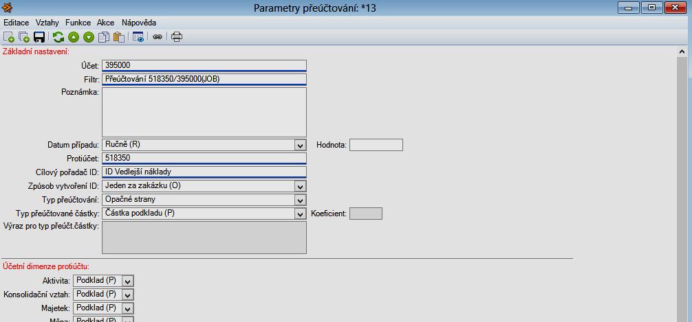 Parametry funkce Všechny parametry jsou