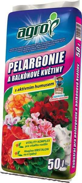 Objednací číslo:00015z Pelargonie 50l/AGRO Složení: rašelina, kvalitní vyzrálý kůrový humus, jíl, upravené ph, vysoký obsah živin a mikroprvků, které pokryjí potřebu rostlin na 6 týdnů.