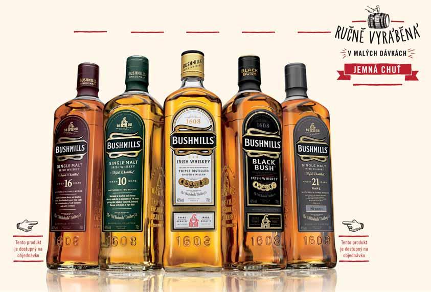 Bushmills Single Malt Irish Whiskey 16 years 40% Bushmills Single Malt Irish Whiskey 10 years 40%, Bushmills Original Irish