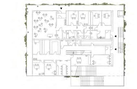 plocha: 318 m2 komunitní centrum Máj České Budějovice, Česká republika (SLLA Architekti) 1939 m2 stávající objekty nové objekty 0 5m 10m