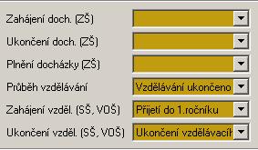 Pozor, vyplňuje se datum odchodu, nikoliv však Ukončení vzdělávání Obrázek 10 Ukončení vzdělávacího