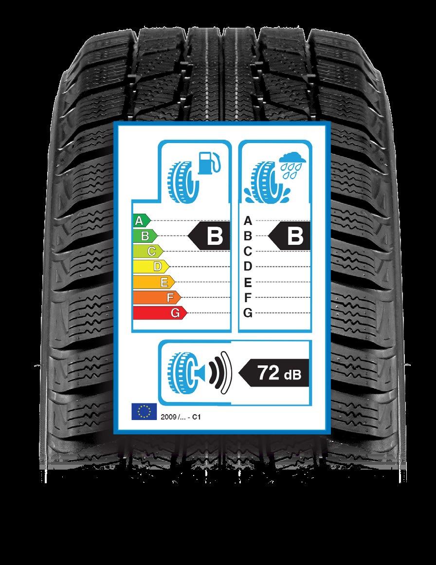Hlučnost je hlavním faktorem, co se týče problematiky životního prostředí. Symbol v decibelu je obvykle uveden v dolní části štítku pneumatiky.