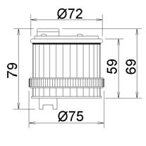 Optický modul TWS s trvalým světlem (STEADY/ STEADY) Elektrické krytí IP 66-30 až +50 C Napájecí napětí 12-240 V AC/DC Zdroj světla vláknová žárovka BA 15D 5W (není součástí dodávky) 12 integrovaných