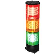 Signální sloupy LUXOR SIGNÁLNÍ SLOUPY Signální sloupy LUXOR s trvalým svitem jsou vyráběny v pevných sestavách (standardně červená/oranžová/zelená) s průměrem 136 mm.