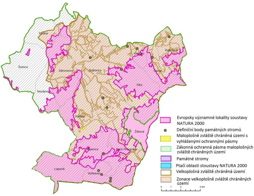 stabilitu ekosystémů v krajině a vysoký podíl pozemků ohrožených erozí (vodní i větrnou).