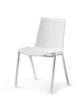 Standardní provedení: Židle s možností spojování do řad 6600 a 6602 & konferenční židle 6601 a 6603: Podnož z přesné ocelové trubky, univerzální plastové kluzáky pro měkké a tvrdé