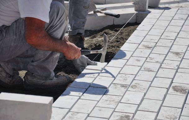 betonové dlaždice Jako drenážní vrstva proti vzlínající vlhkosti na drenážních