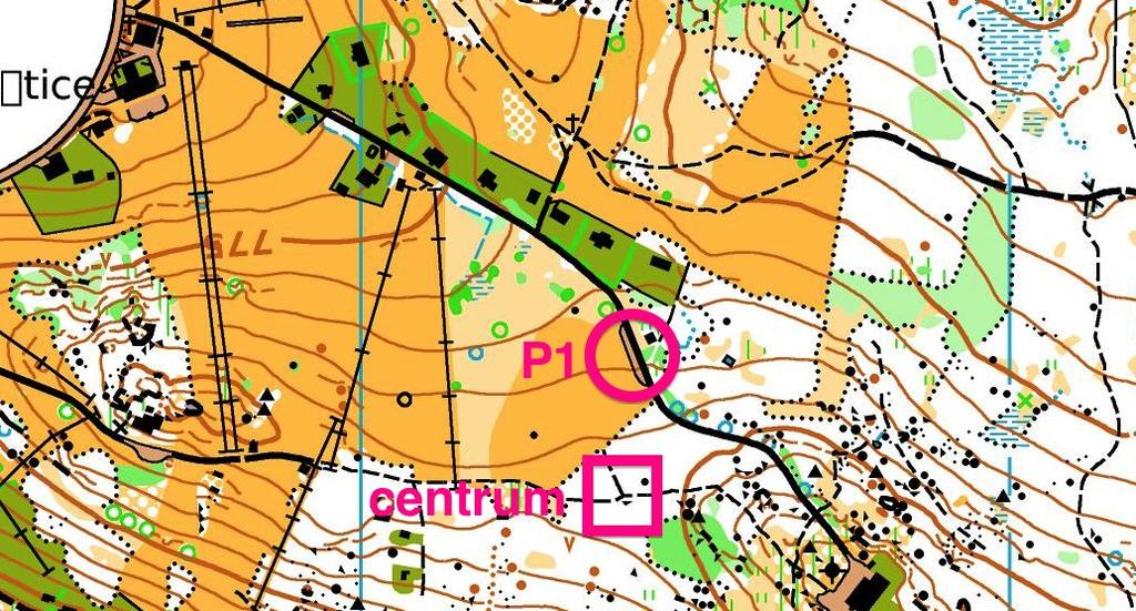 (1) stínokruhy [cesta] 105km/1:40h [parking = P1] - auta: 50.7748242N, 15.1942514E - BUS: výsadek lidí na P1 a parkování jinde [centrum/start1] viz obr. - z parkingu 0.