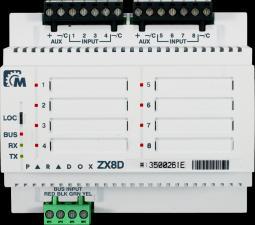 DRÁTOVÉ EXPANDÉRY ZX8 D provedení na DIN, signalizace stavu zón 8 zón, (ne
