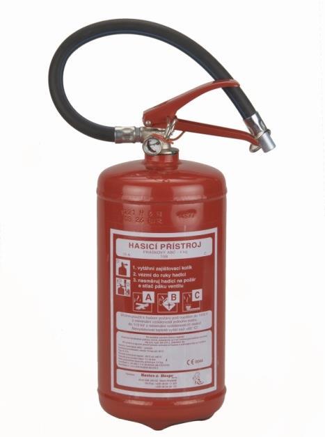 Práškový hasiaci prístroj 4 kg - P 4Te Množstvo náplne 4 kg Teplotný funkčný rozsah od -20 C, do +60 C Minimálny