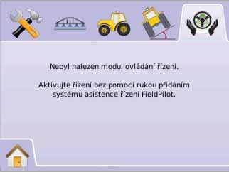 Korekce náklonu vypnutá Korekce náklonu se používá pro zapnutí/vypnutí modulu Tilt Gyro (TGM). 1. Stiskněte IKONU KOMPENZACE NÁKLONU 2. Zvolte Vypnuto 3.