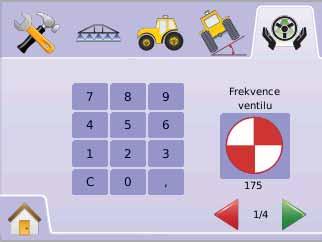 3 Automatické řízení Automatické řízení zapíná a vypíná funkci FieldPilot. 1. Stiskněte IKONU AUTOMATICKÉHO ŘÍZENÍ. 2. Zvolte Zapnuto Vypnuto 3.