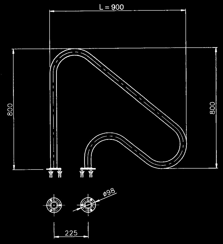 Madla pro výstup z bazénu Madla pro výstup z bazénu Objem K zabetonování 1 pár d=1220 mm, AISI-316 00034 1 11,4 0,14 7.