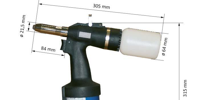 PNEUMATICKÉ NÝTOVAČKY NA TRHACÍ NÝTY BZ 103A klasický, osvědčený model, přisávání nýtu snížená hlučnost,