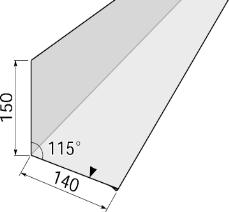 Vnitřní úhelník spodní na krytinu 98,- kč/mb 5.
