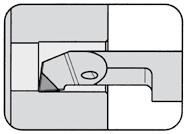 A VNITŘNÍ SOUSTRUŽENÍ TVRDÝC MATERIÁLŮ ARD BORING BŘITOVÁ DESTIČKA 105 INSERT do otvoru od Ø Bore Ø from 3,0 mm B105 BKT105 105 C105 VDI destička osazená CBN CBN tipped f a d l 2 l