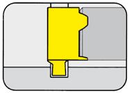 ZAPICOVÁNÍ (vnitřní) Ø 8,0 mm GROOVING (internal) BŘITOVÁ DESTIČKA 108 INSERT C do otvoru od Ø šířka drážky Nw Bore Ø from Width of circlip Nw 8,0 mm 0,7-0,9 mm Rozměry pro drážky pojistných kroužků