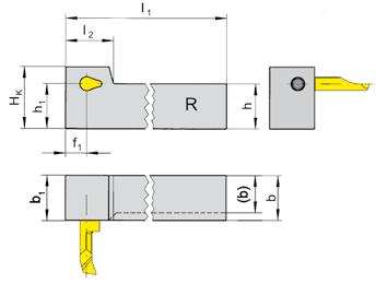 A ZAPICOVÁNÍ a VNITŘNÍ SOUSTRUŽENÍ GROOVING and BORING UPÍNACÍ DRŽÁK TOOLOLDER C105 s upínáním šroubem with screwed clamping