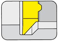 VNITŘNÍ SOUSTRUŽENÍ Ø 16,0 mm BORING and PROFILING BŘITOVÁ DESTIČKA 116 INSERT do otvoru od Ø hloubka profilu Bore Ø from Depth of undercut up to 16,0 mm 4,3 mm 145 B116 r s f a d t max D min T35