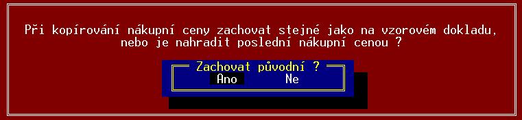 TRIFID 2018 STANDARD Uživatelská příručka Kopírovat položky ze vzorového dokladu objednávku a vybrat ji k přenosu klávesou <Enter>.