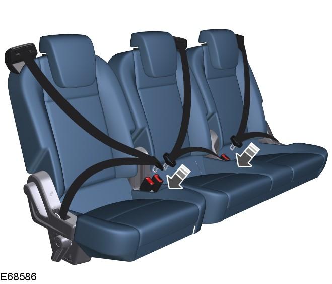 Ochrana cestujících SEŘIZOVÁNÍ VÝŠKY BEZPEČNOSTNÍCH PÁSŮ Bezpečnostní pás předního sedadla