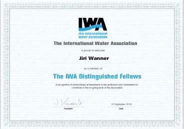 Prestižní ocenění IWA pro zakládajícího člena CzWA Dne 15.