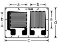 Tyto tenzometry však nejsou běžně dostupné. Z toho důvodu byly zvoleny ocelové foliové tenzometry typu 1-XY31-6/350 (viz. Obr. 20). Obr. 20 - Tenzometr řady 1-XY31-6/350 od firmy HBM [30] 3.
